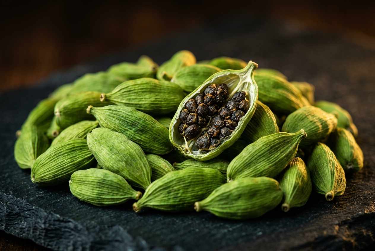 Premium green cardamom pods