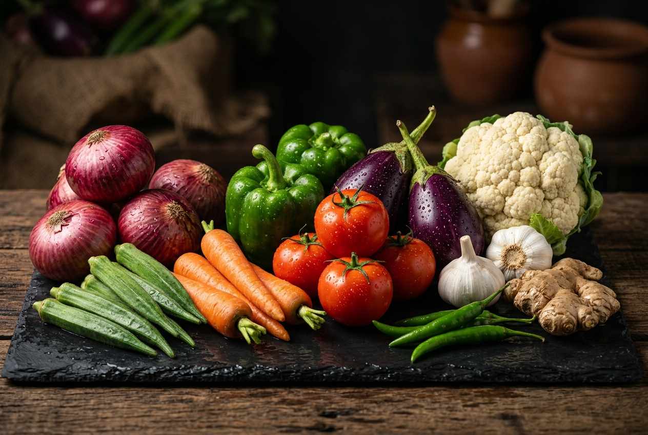 Fresh vegetables import export produce from India